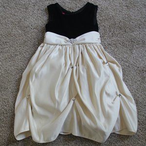 Girls 6X Princess Faith Champagne & Black Dress w/ Rhinestones - Toddler…